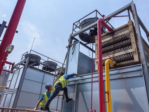 冷卻塔怎樣清掃脫落的垢渣